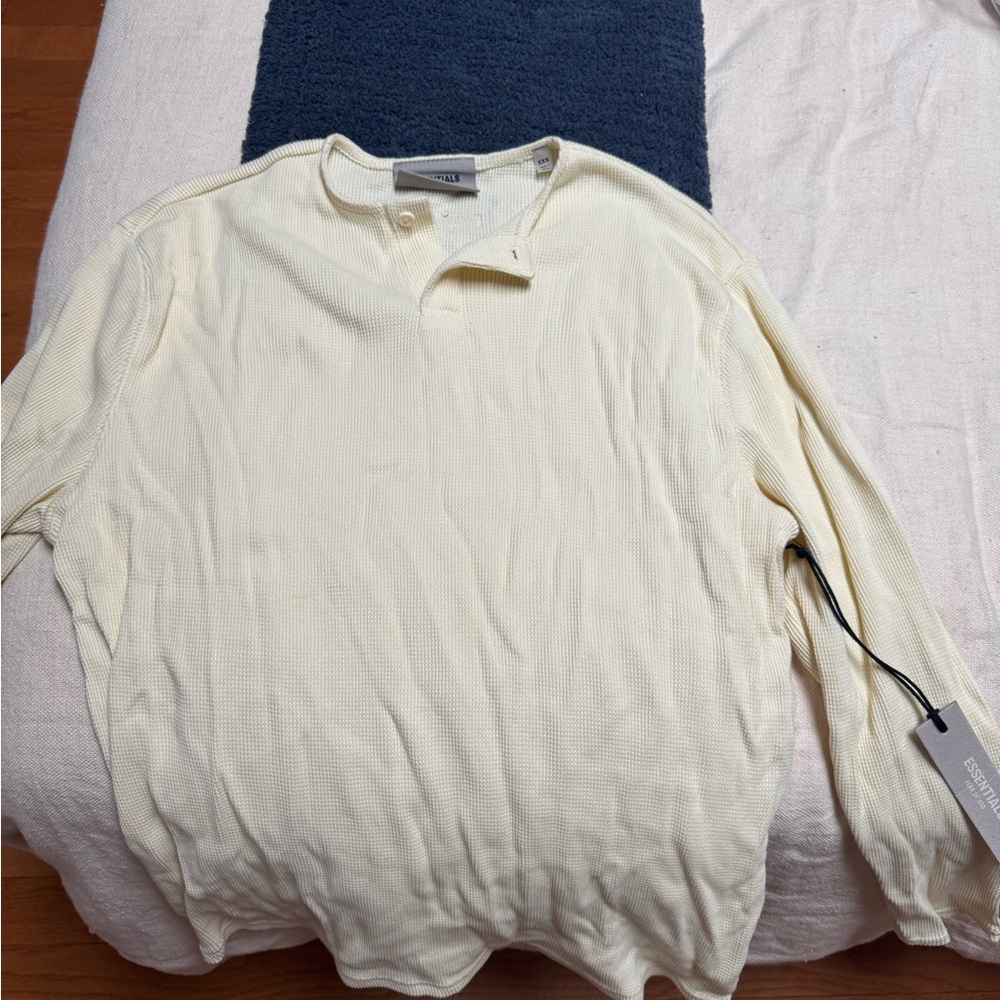 Essentials Thermal Henley Long Sleeve Top